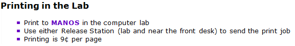 Printing in the Lab